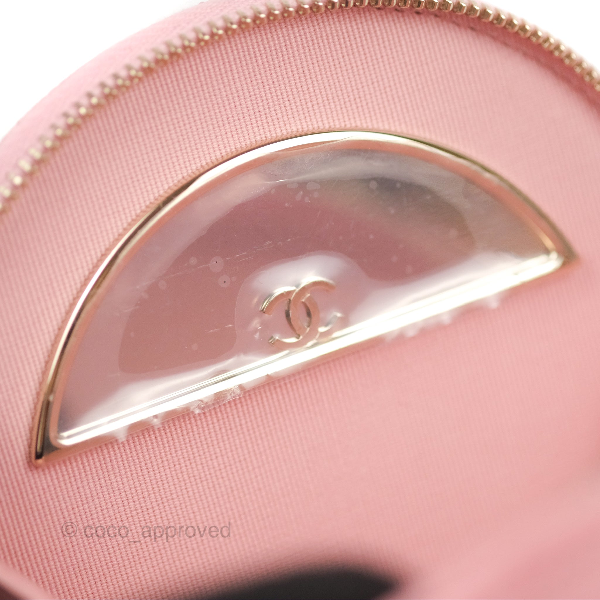 Chanel Mini Round Vanity Bag with Handle Pink Caviar 22C – Coco