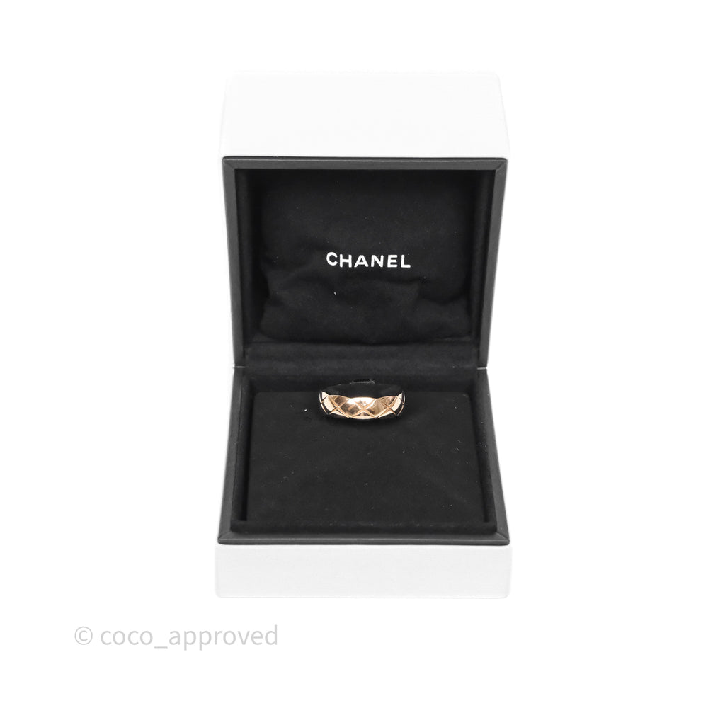 Chanel Coco Crush Ring Small 18K Beige Gold Size 64