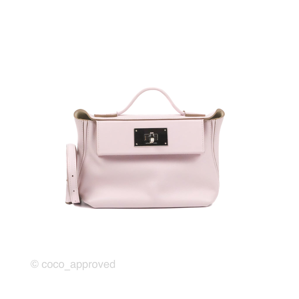 Hermès 24/24 21 Mini Mauve Pale Evercolor Palladium Hardware