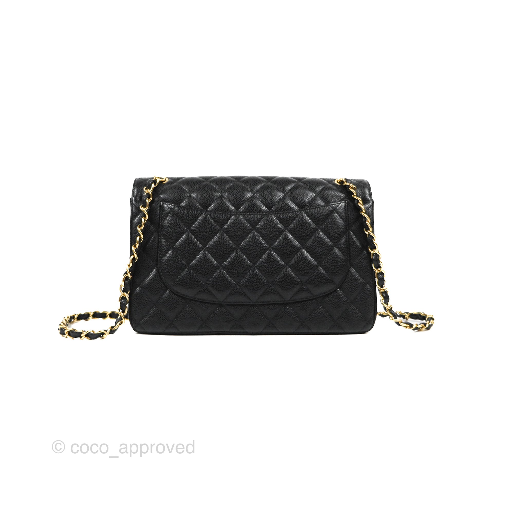 Chanel Black Quilted Caviar Jumbo Classic Double Flap Gold Hardware, 2018 -  2019 Available For Immediate Sale At Sotheby's