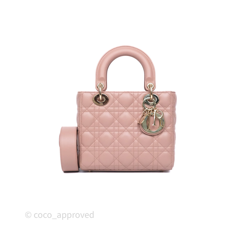 Christian Dior Small Lady Dior My ABCDior Bag Blush Cannage Lambskin