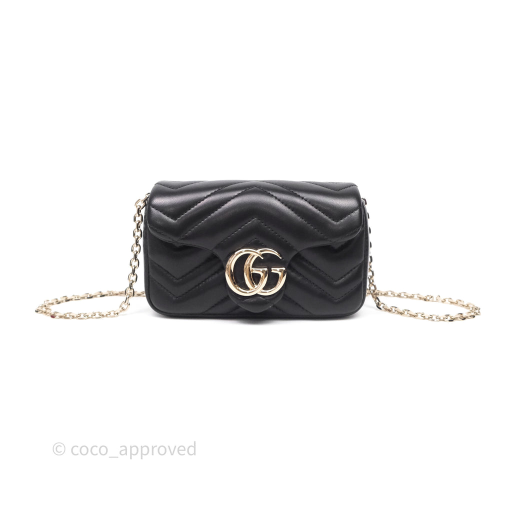 Gucci GG Marmont Super Mini Black Shoulder Bag