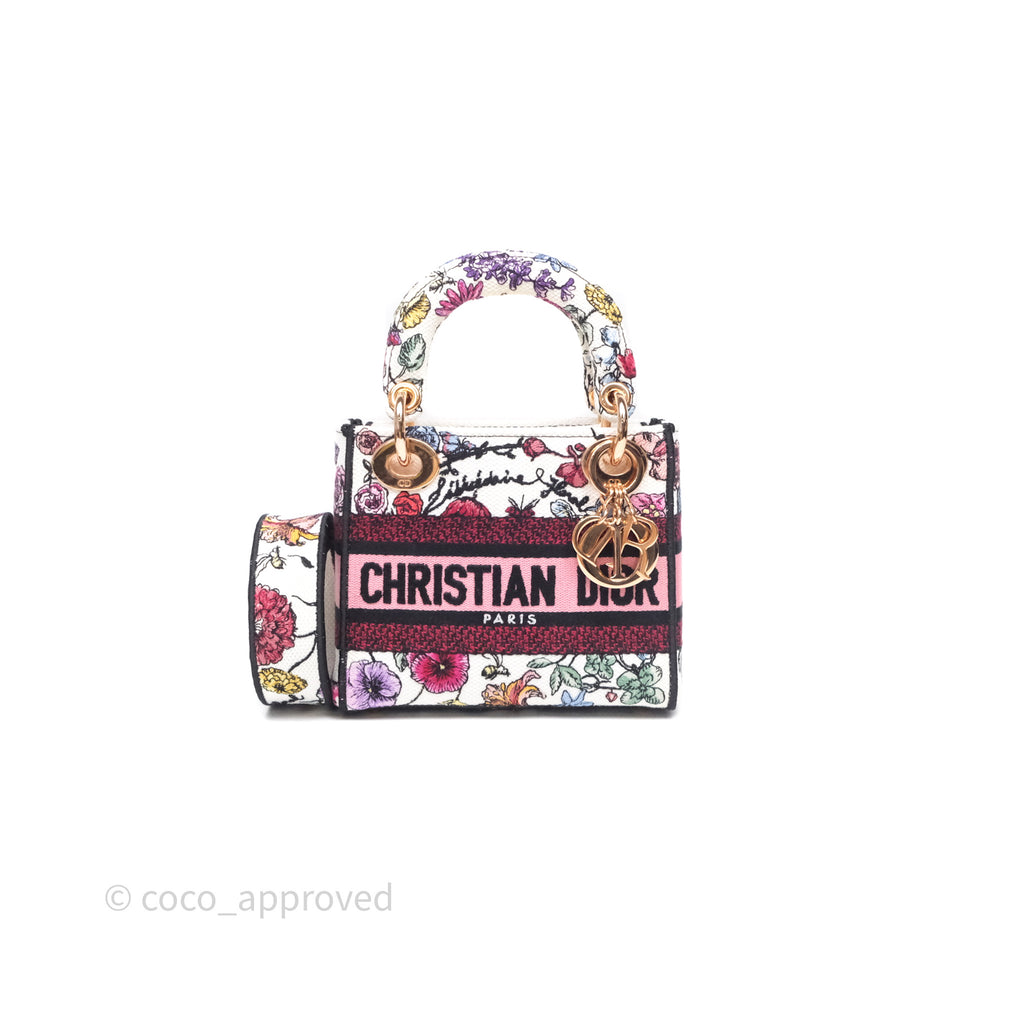 Christian Dior Mini Lady D-Lite Bag Florilegio Embroidered