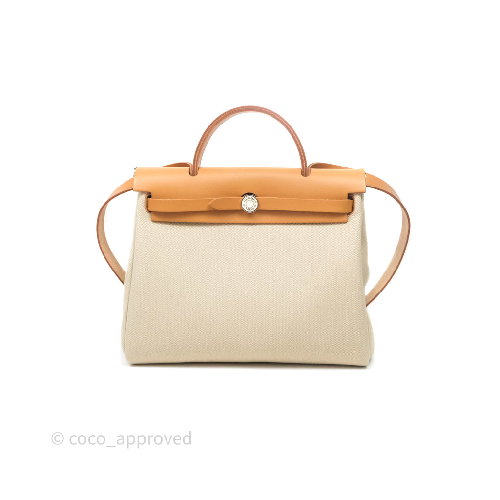Hermès Herbag Zip 31 Retourne Beton/Natural/Nata Canvas