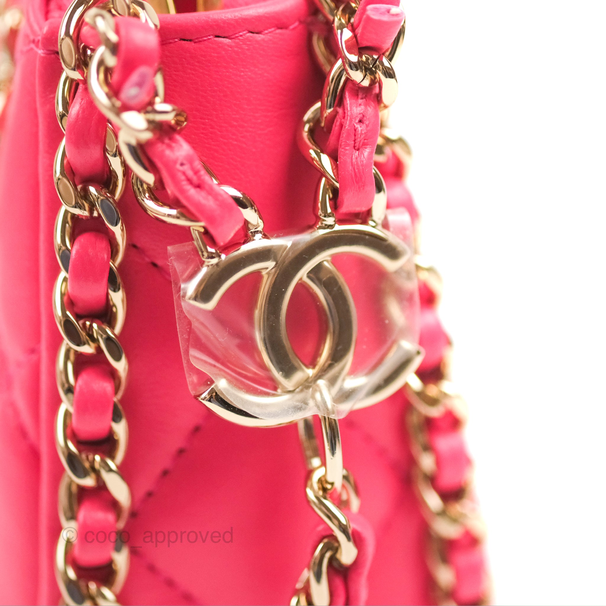 Small hobo bag, Velvet & gold metal, pink — Fashion | CHANEL