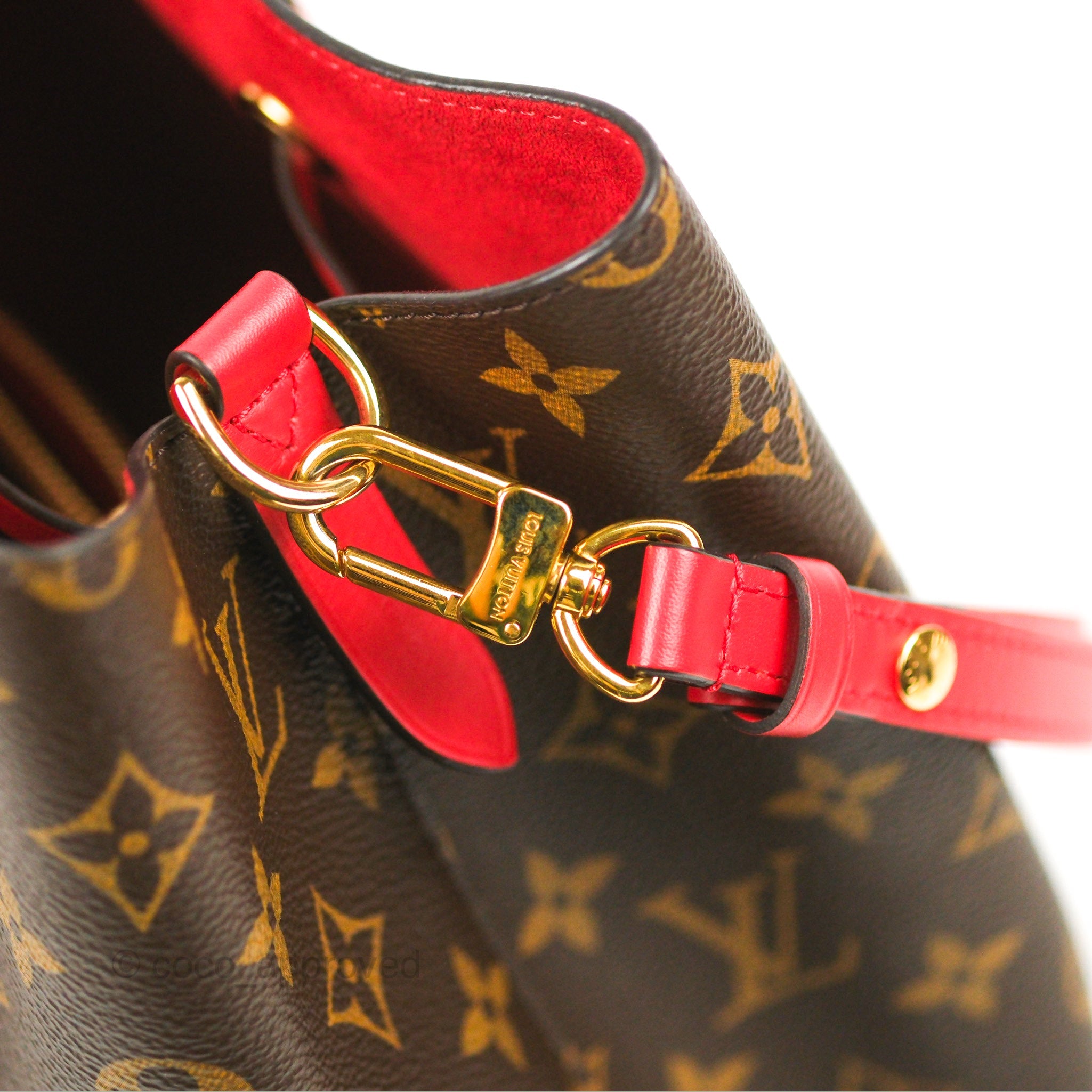 red and brown louis vuitton bag