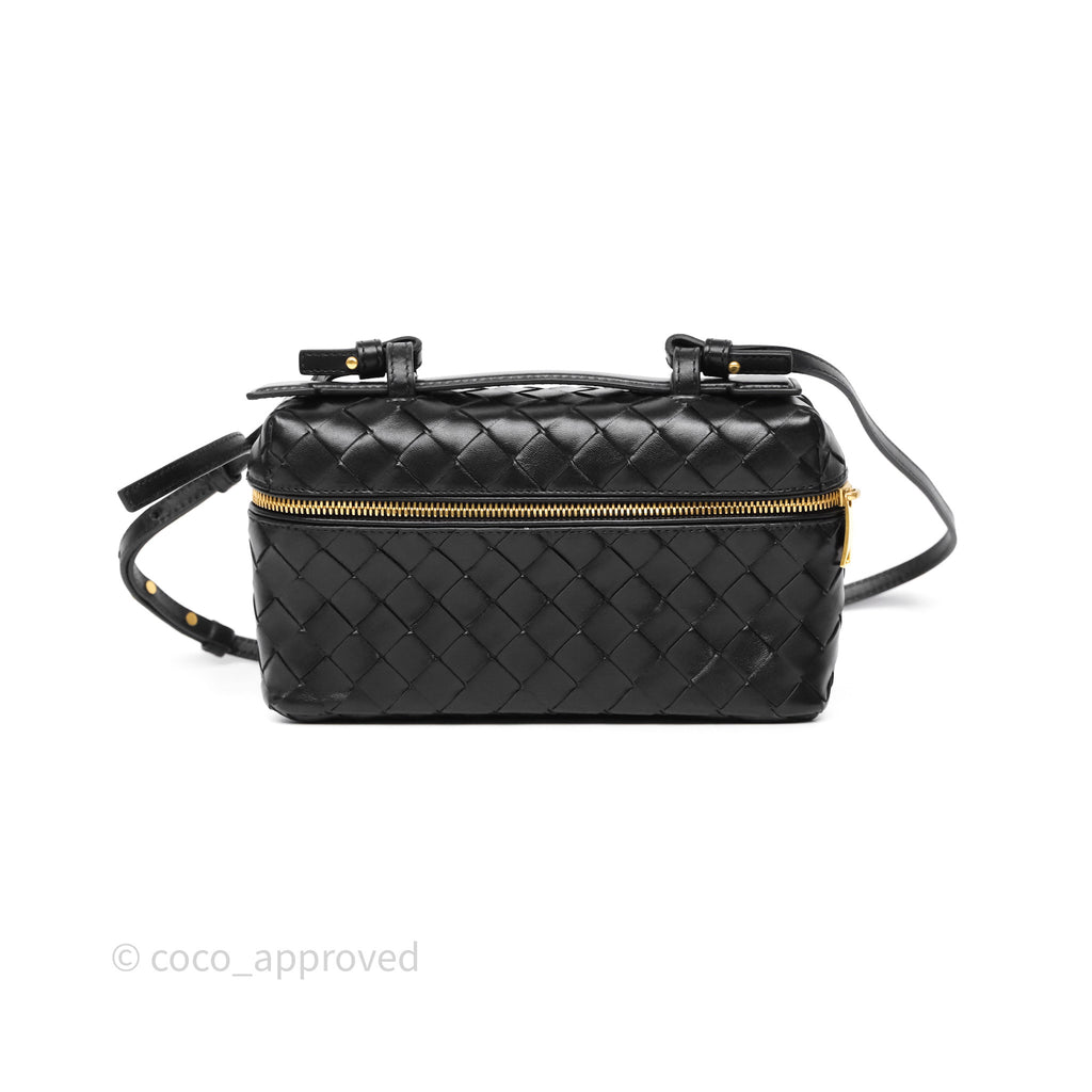 Bottega Veneta Bang Bang Vanity Case Black Intrecciato Calfskin