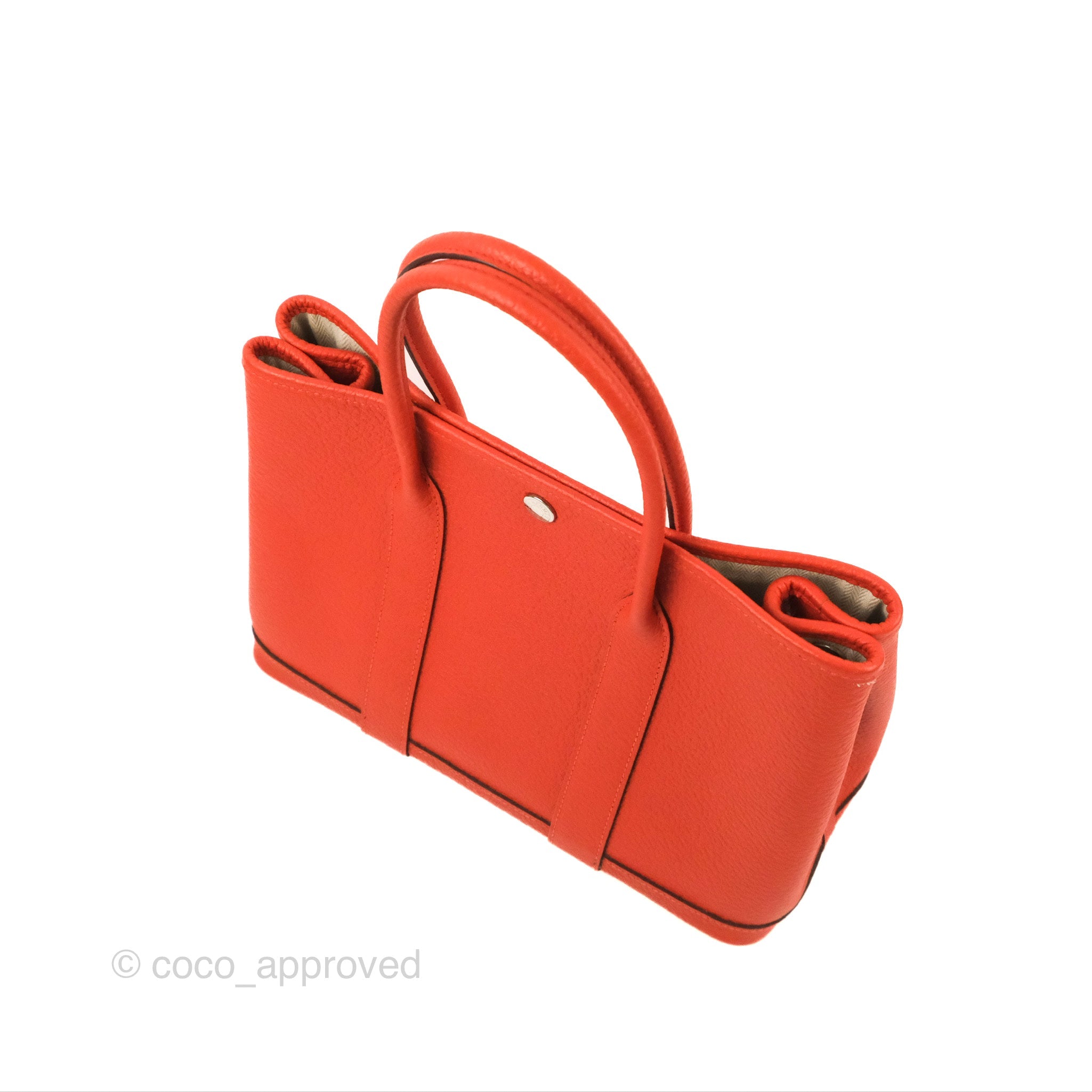 Hermes Red Leather Twilly Garden Party 36 Tote Bag Hermes