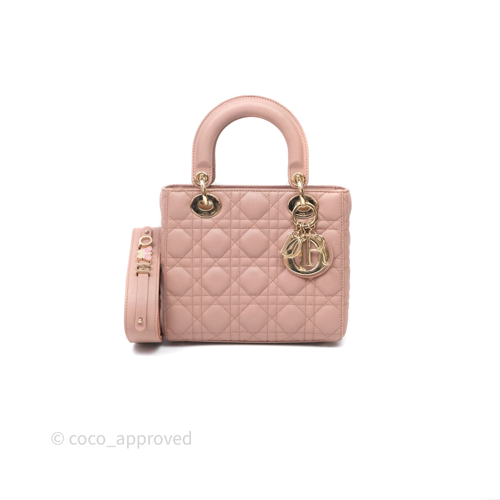 Christian Dior Small Lady Dior My ABCDior Bag Blush Cannage Lambskin