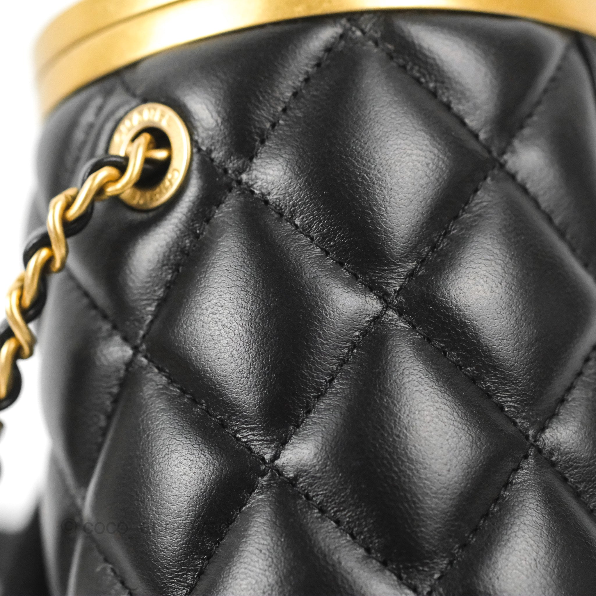 Chanel Quilted CC Crown Box Vanity Black Lambskin – Coco Approved