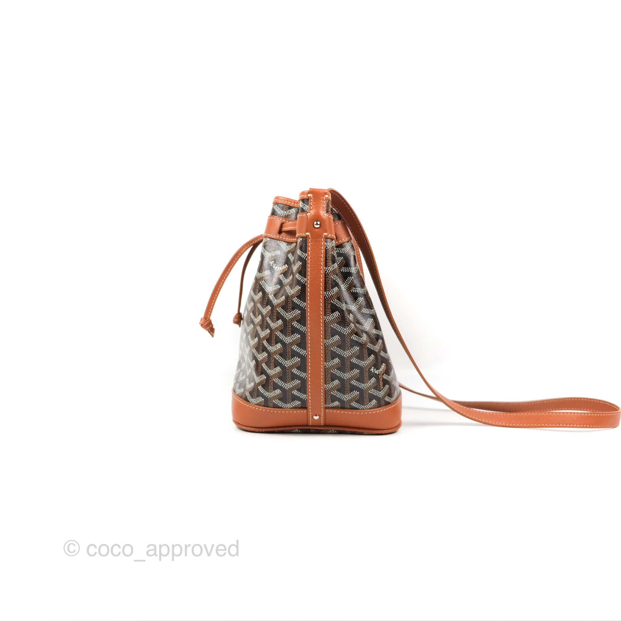 Goyard Petit Flot Bucket Bag Black & Tan Goyardine – Coco Approved