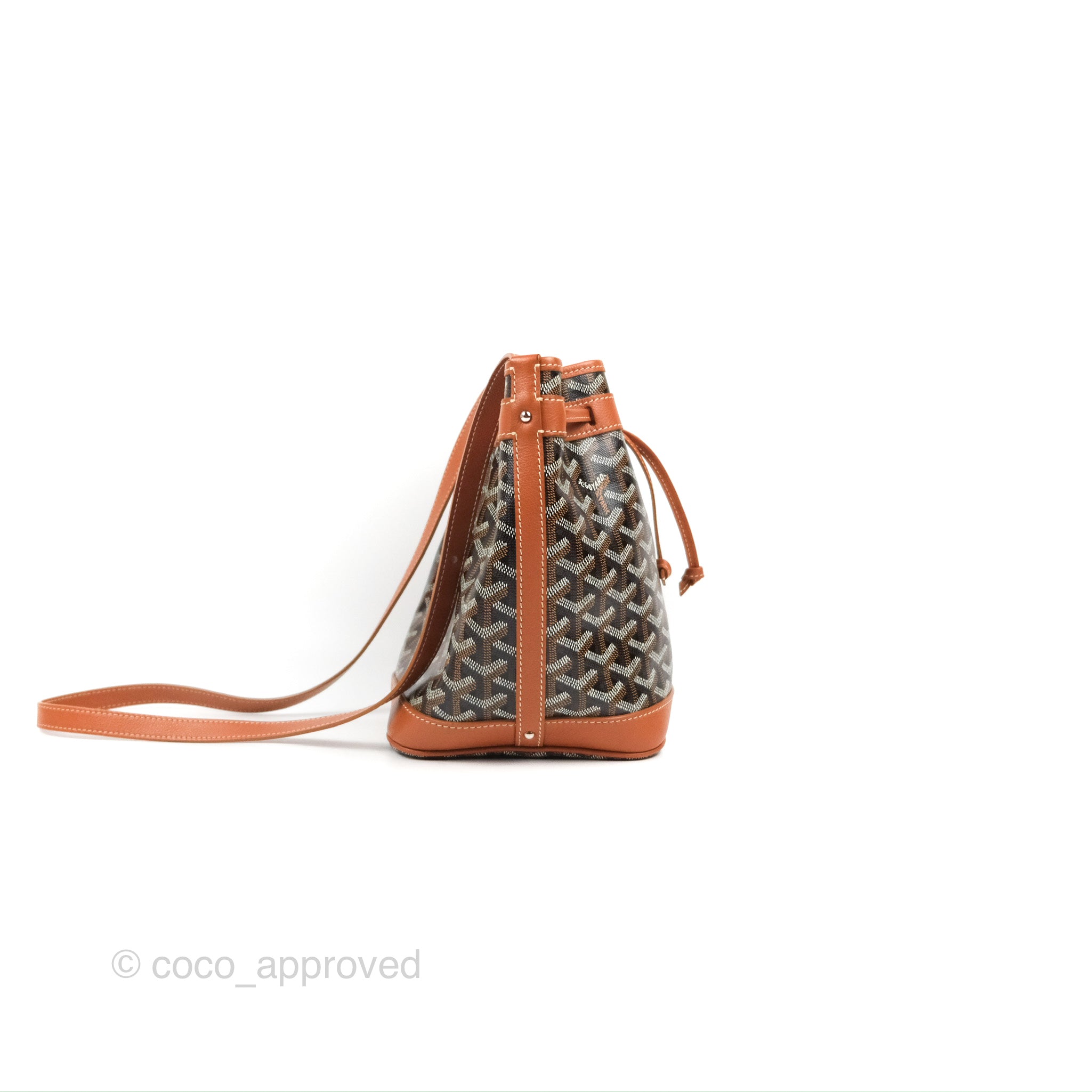 Goyard Petit Flot Black & Natural Drawstring Bucket Bag – Coco Approved  Studio