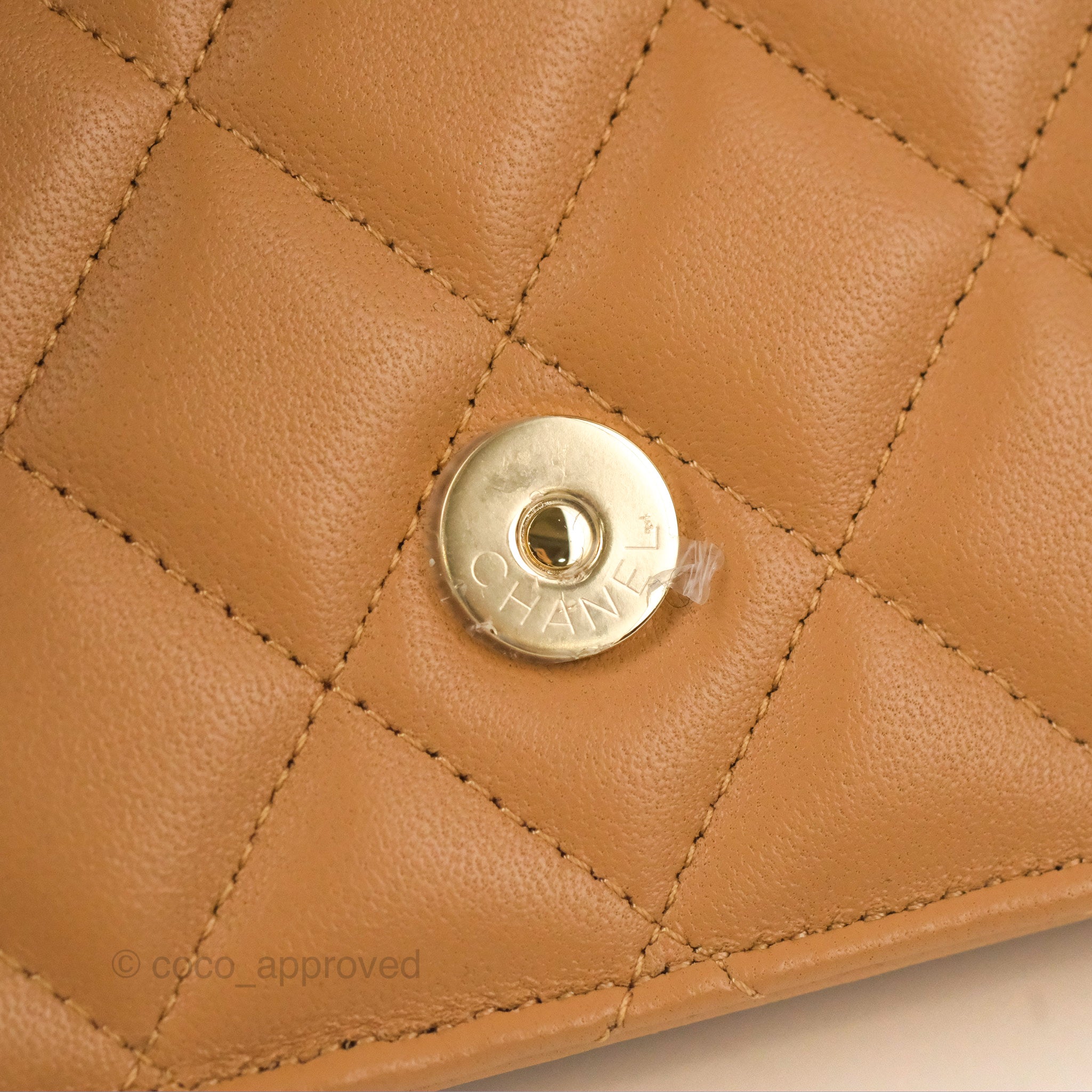 Chanel Top Handle Mini WOC Caramel Dark Beige Lambskin Gold Hardware – Coco  Approved Studio