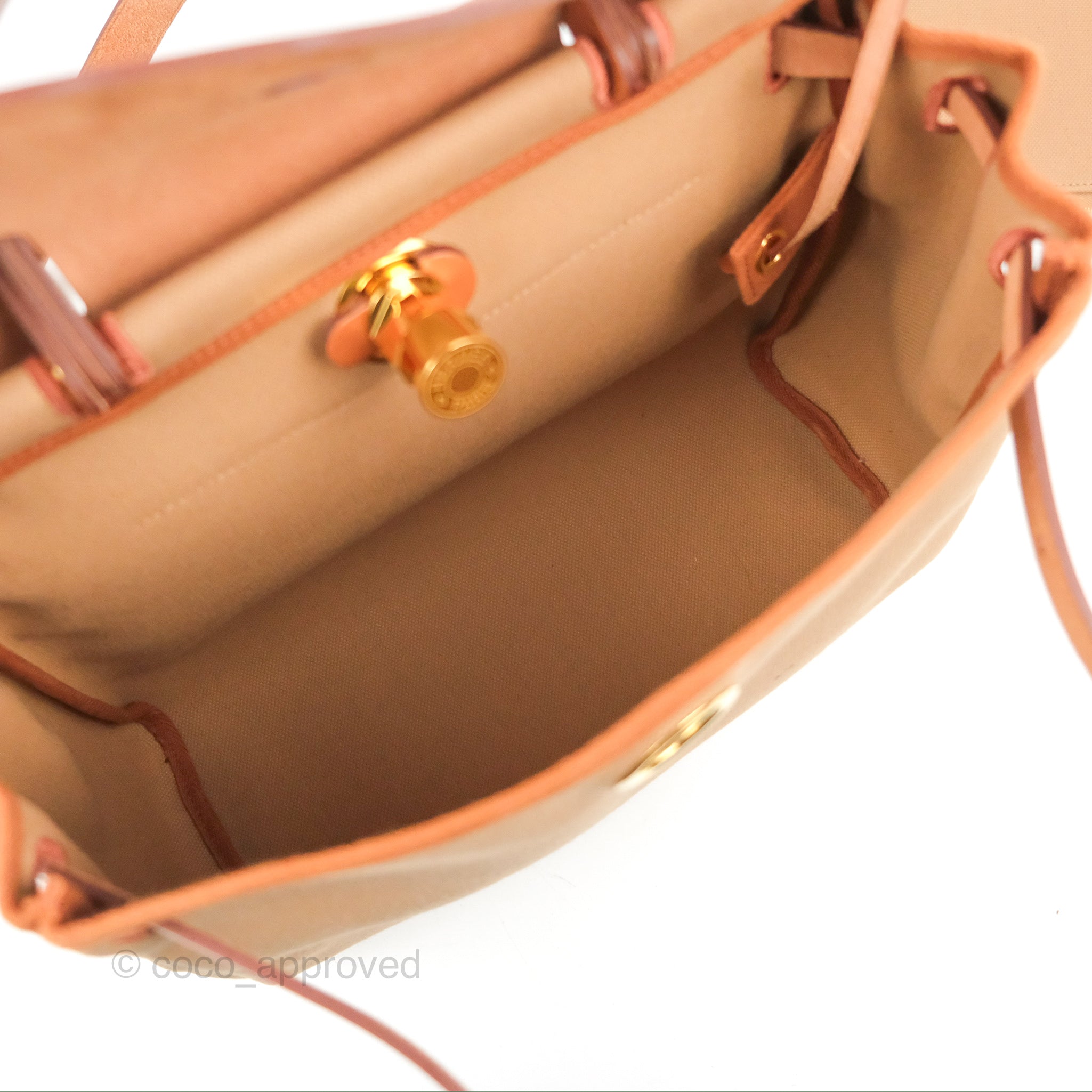 Hermès Herbag Zip 31 In Chai And Fauve, With Gold Hardware – Found Fashion
