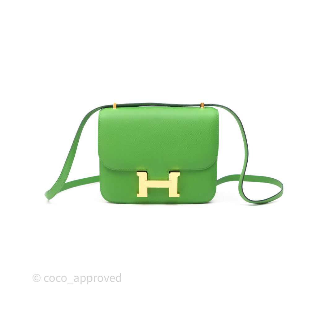 Hermès Constance Mini 18cm Vert Yucca A8 Epsom Gold Hardware