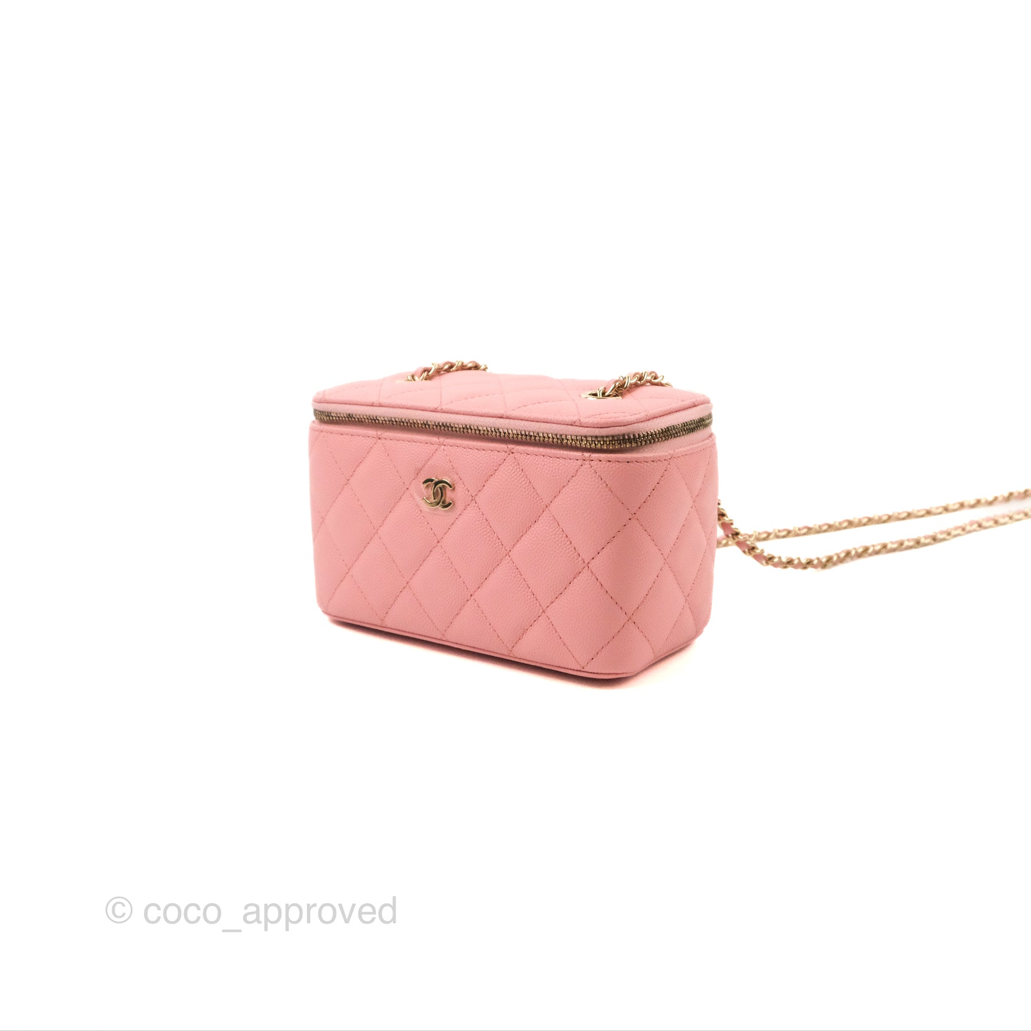 Chanel 22C Zip Around Mini Vanity with Chain in Pink Caviar LGHW – Brands  Lover