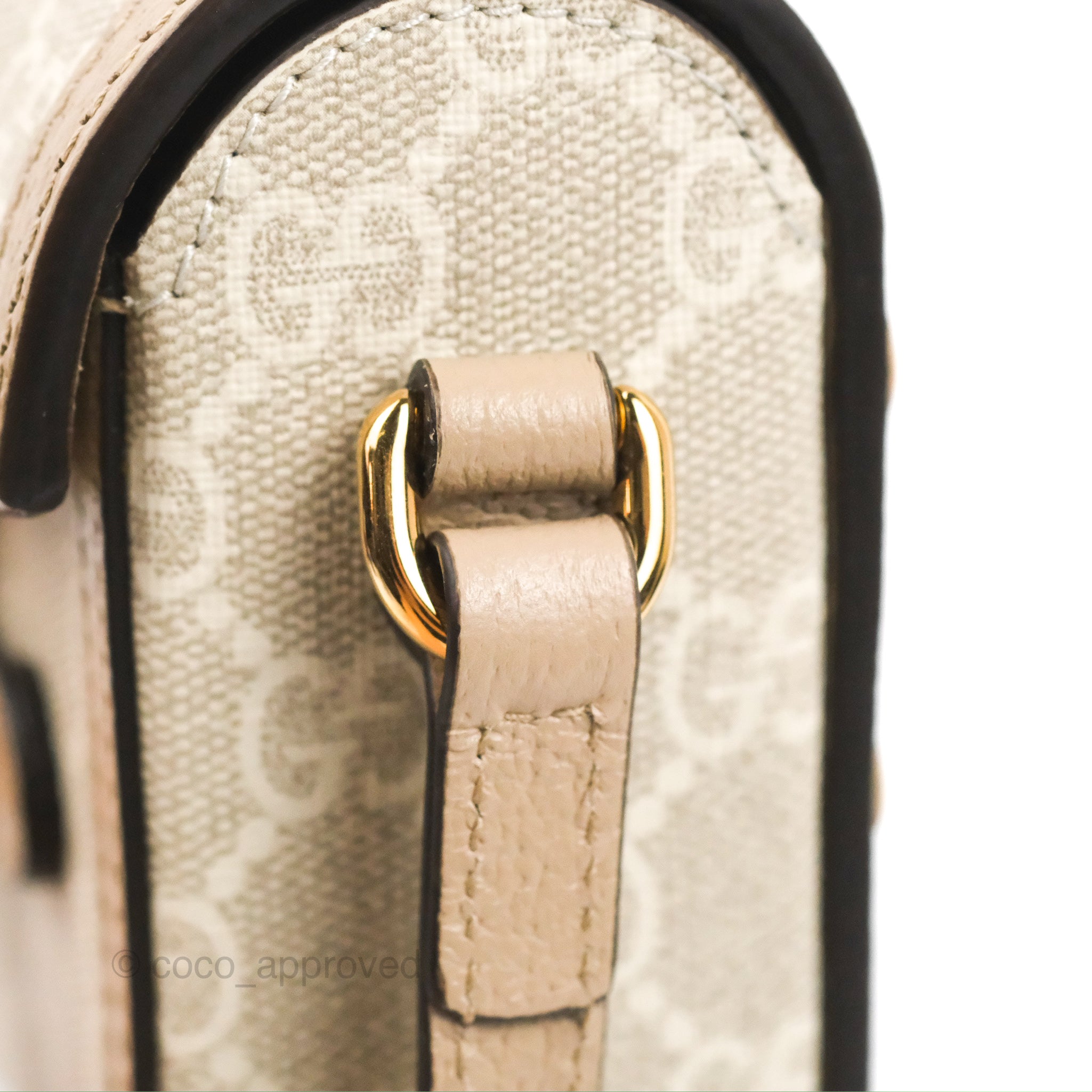 Gucci Horsebit 1955 Shoulder Bag Beige/Ebony in GG Canvas with Gold-tone -  US