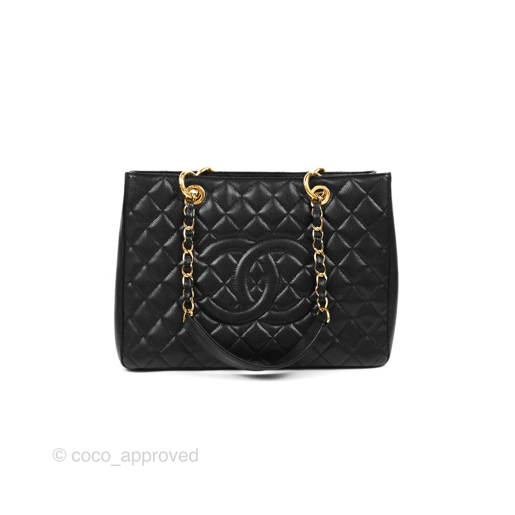 Chanel GST Black Caviar Gold Hardware