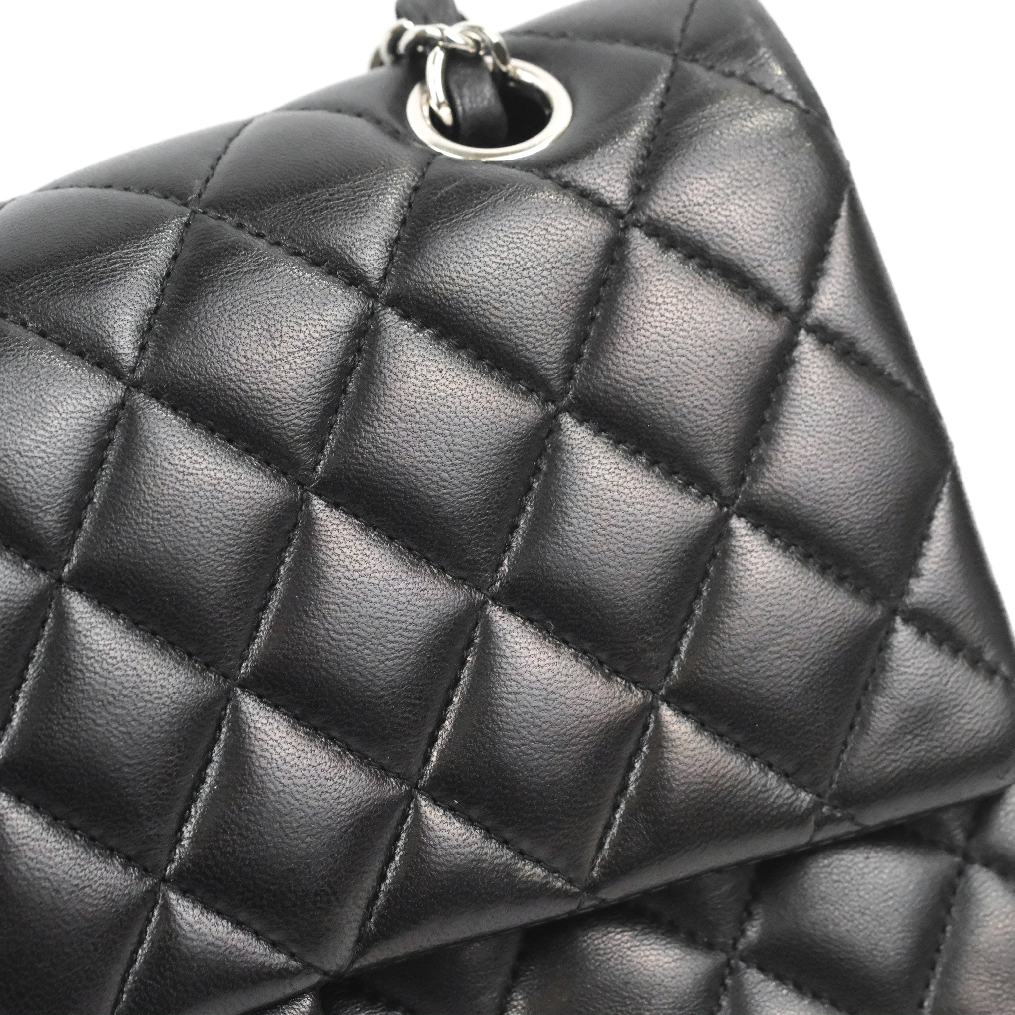 Black Quilted Lambskin Maxi Classic Double Flap Gold Hardware, 2015-2016