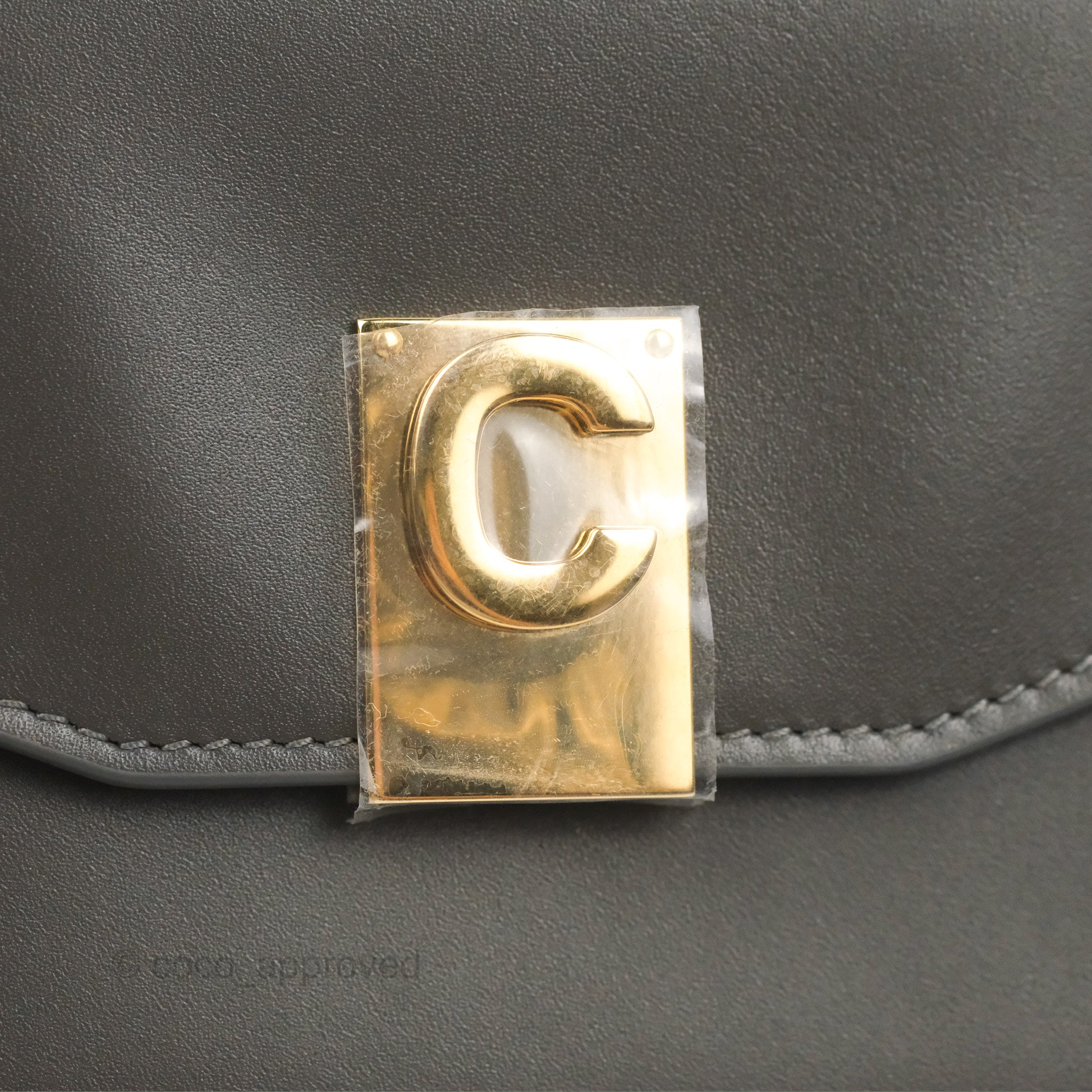 Celine C Wallet On Chain WOC Grey Smooth Calfskin – Coco Approved