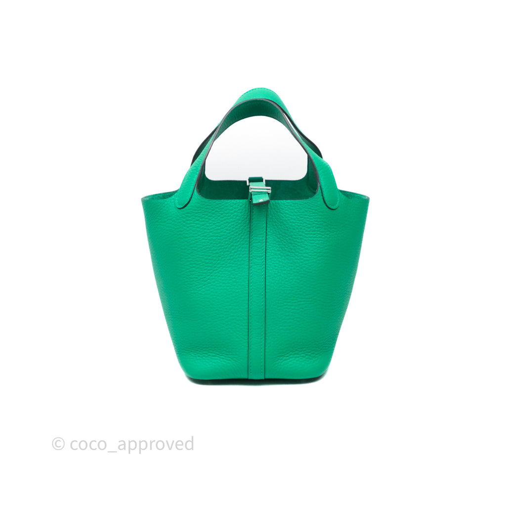 Hermès Picotin 18 Menthe 6W Clemence Palladium Hardware