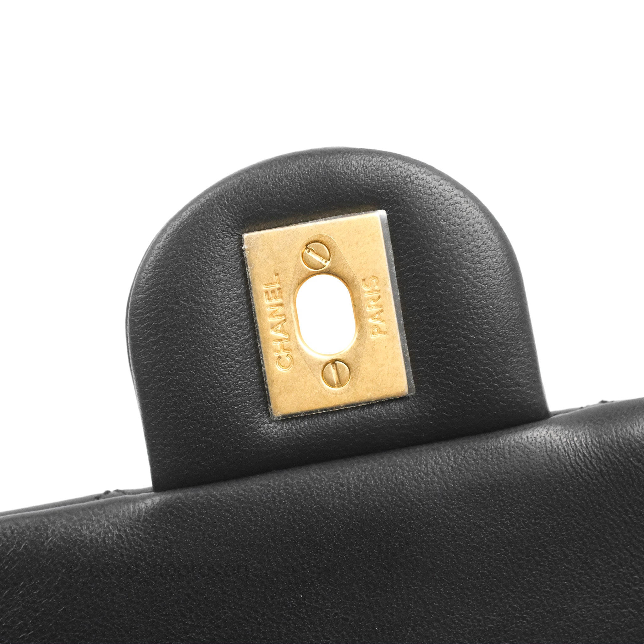 Chanel Mini Rectangular Flap with Camellia Adjustable Chain Black