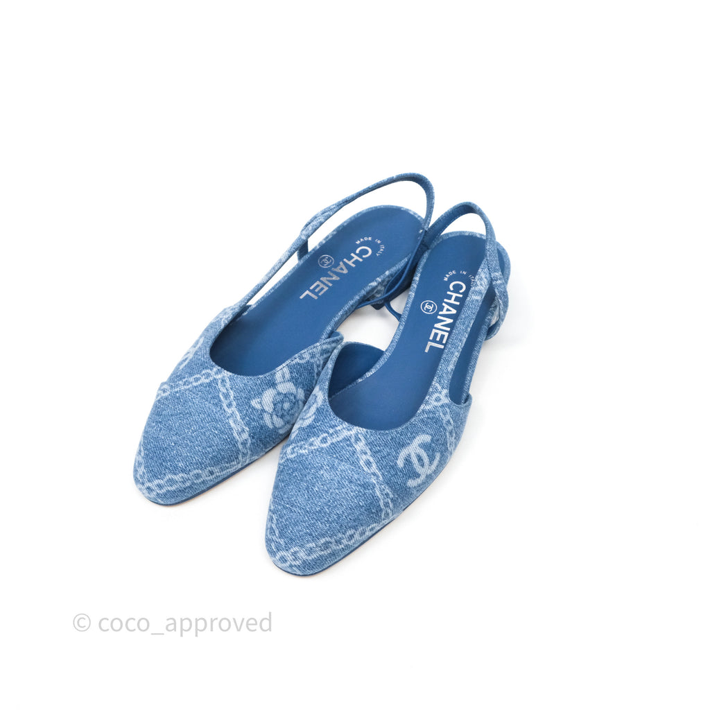 Chanel Denim Slingback Size 36