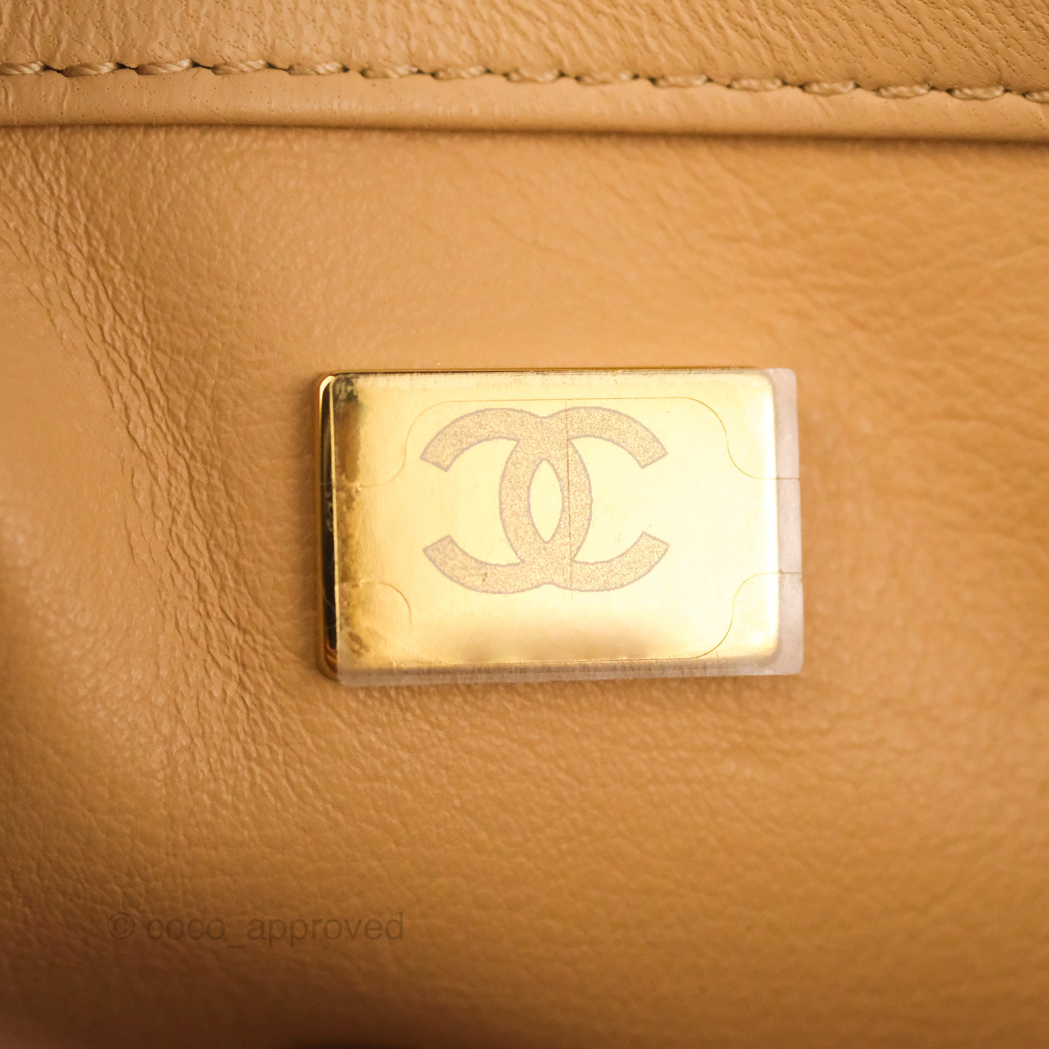 Chanel Mini Rectangular Pearl Crush Beige Lambskin Aged Gold Hardware – Coco  Approved Studio