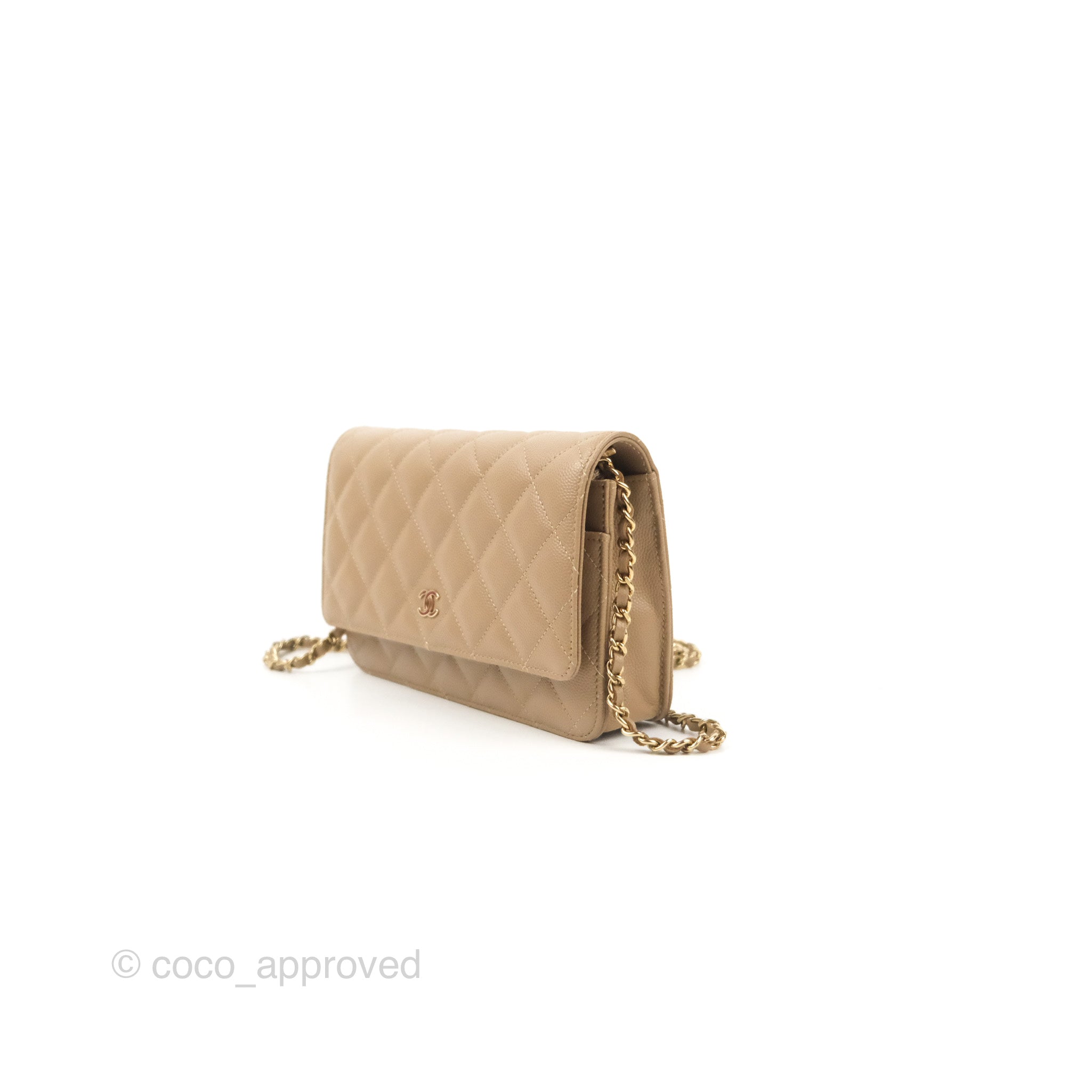 Chanel Quilted Classic WOC Dark Beige Caviar Gold Hardware – Coco