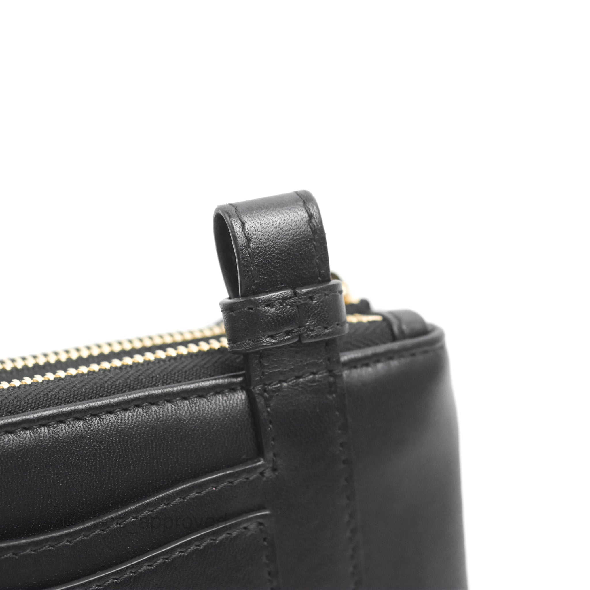 CHANEL Lambskin Quilted Chain Infinity Waist Belt Bag Black 574276