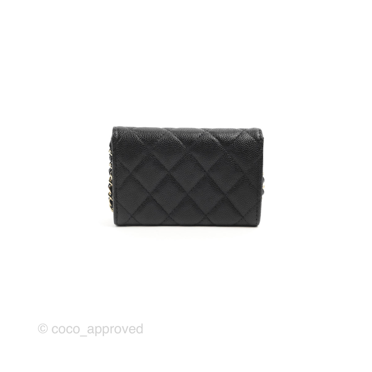 Chanel Card Holder Belt Bag Black Caviar Gold Hardware 21P Coco Approved Studio