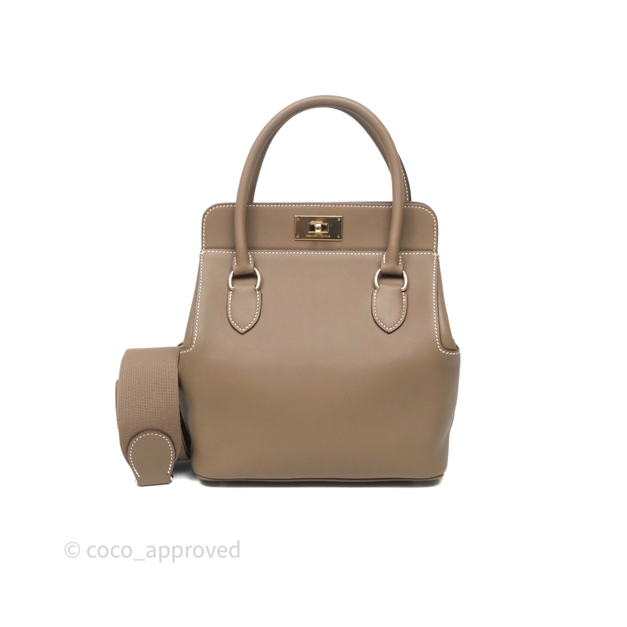 Hermès ToolBox 20 Etoupe 18 Swift Gold Hardware – Coco - Main Image
