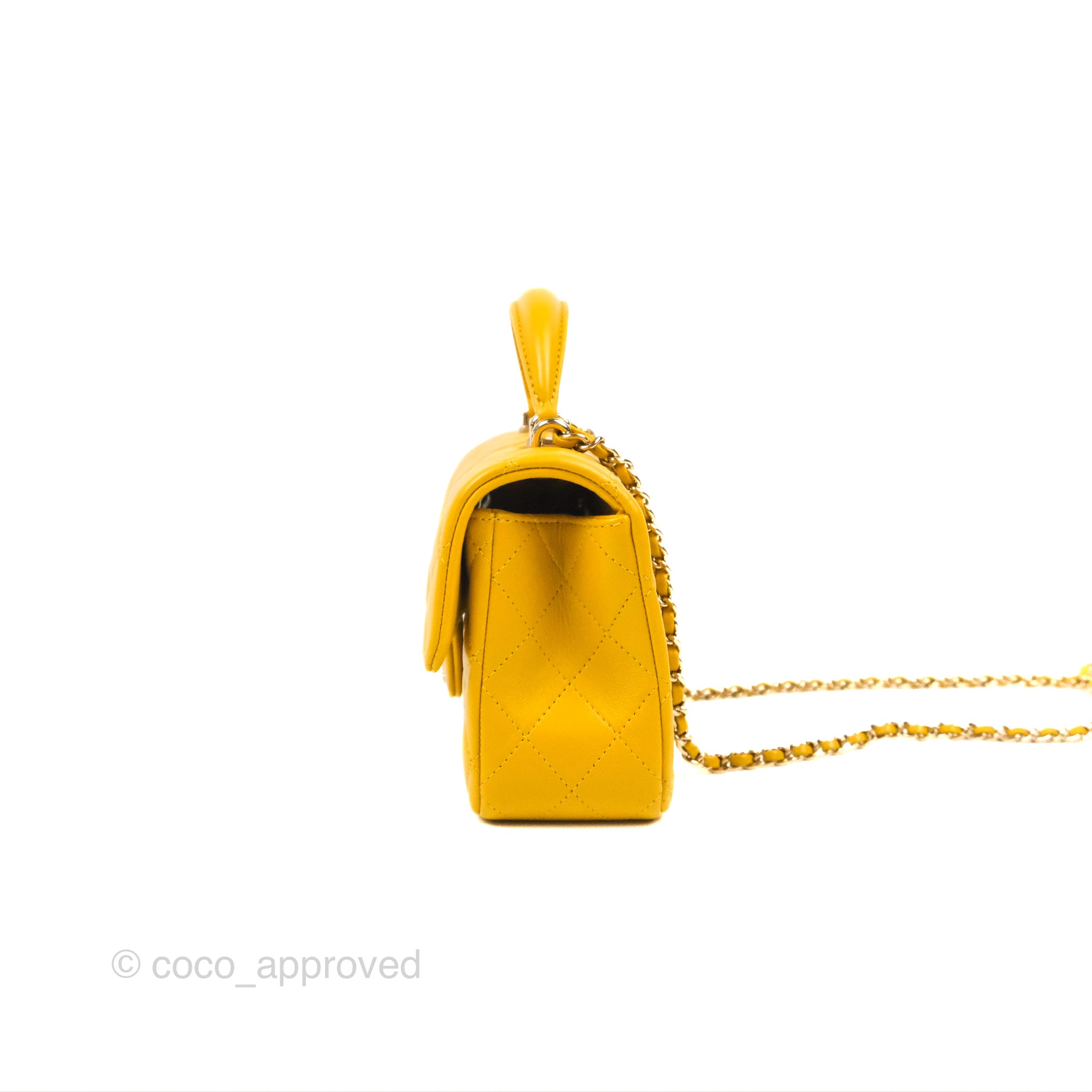 mustard yellow chanel bag
