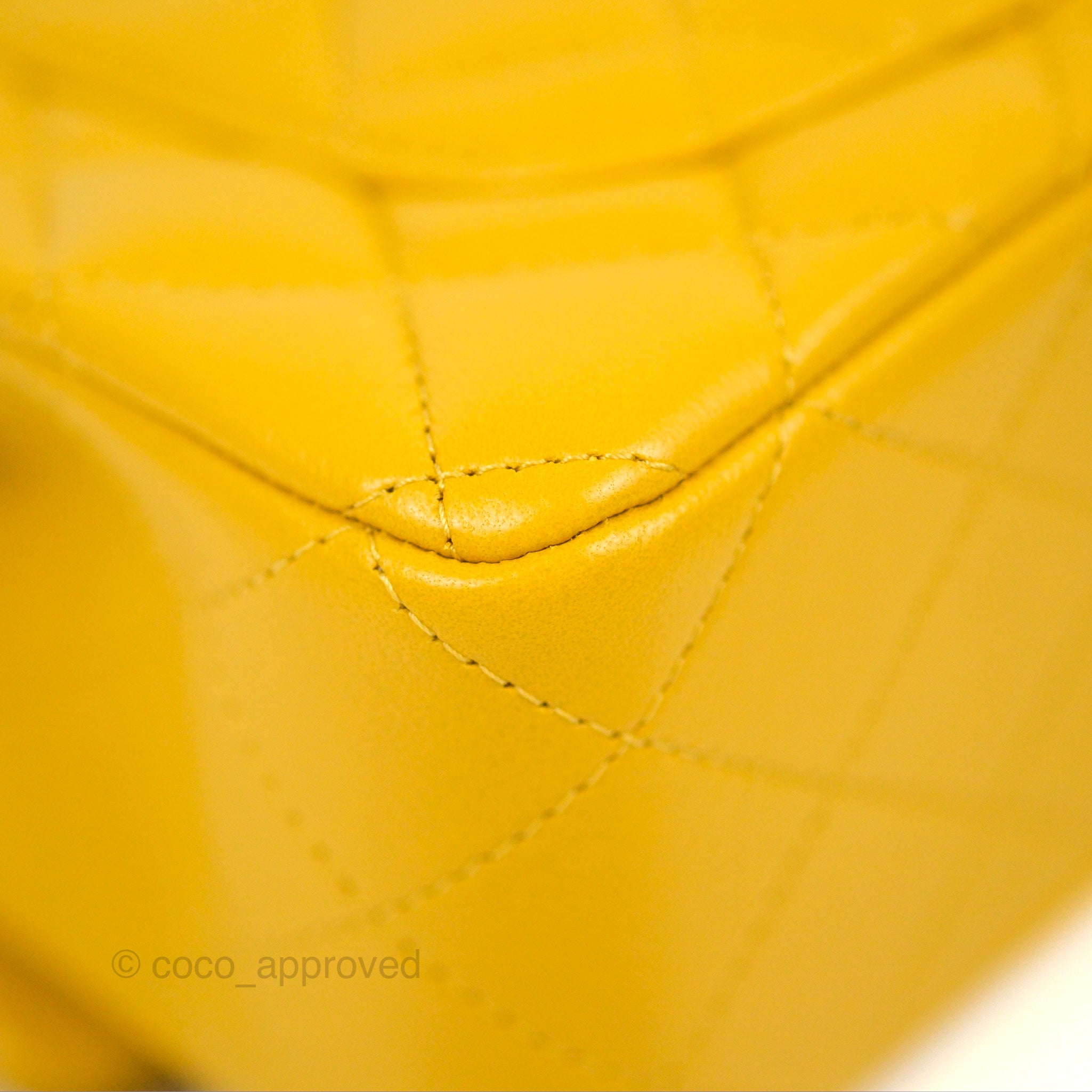 Chanel Mini Rectangular Flap with Jeweled Top Handle Yellow Lambskin Light  Gold Hardware
