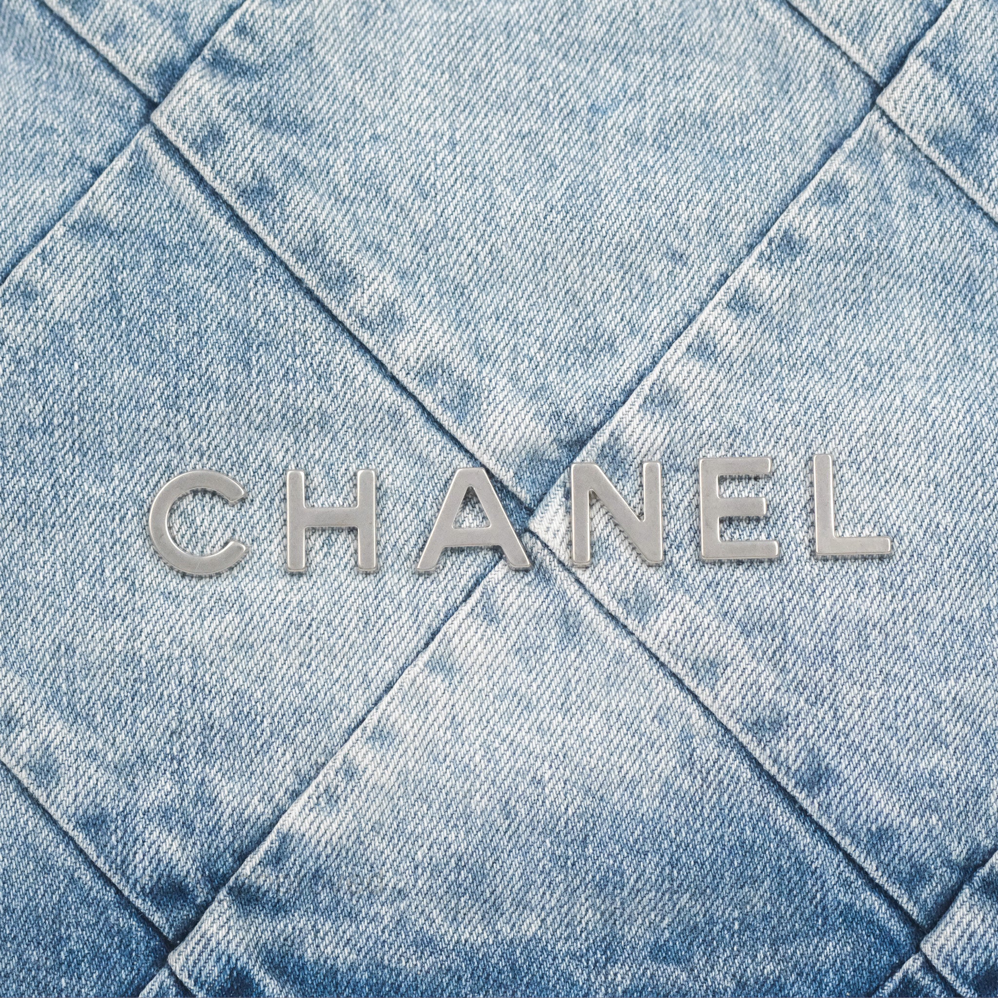 Chanel 22 Medium Washed Denim Aged Silver Hardware 23S – Coco Approved  Studio