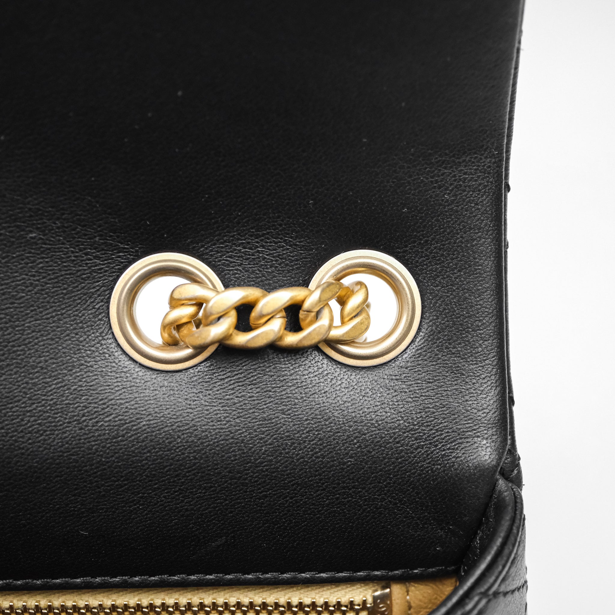 Chanel Mini Rectangular Flap with Camellia Adjustable Chain Black