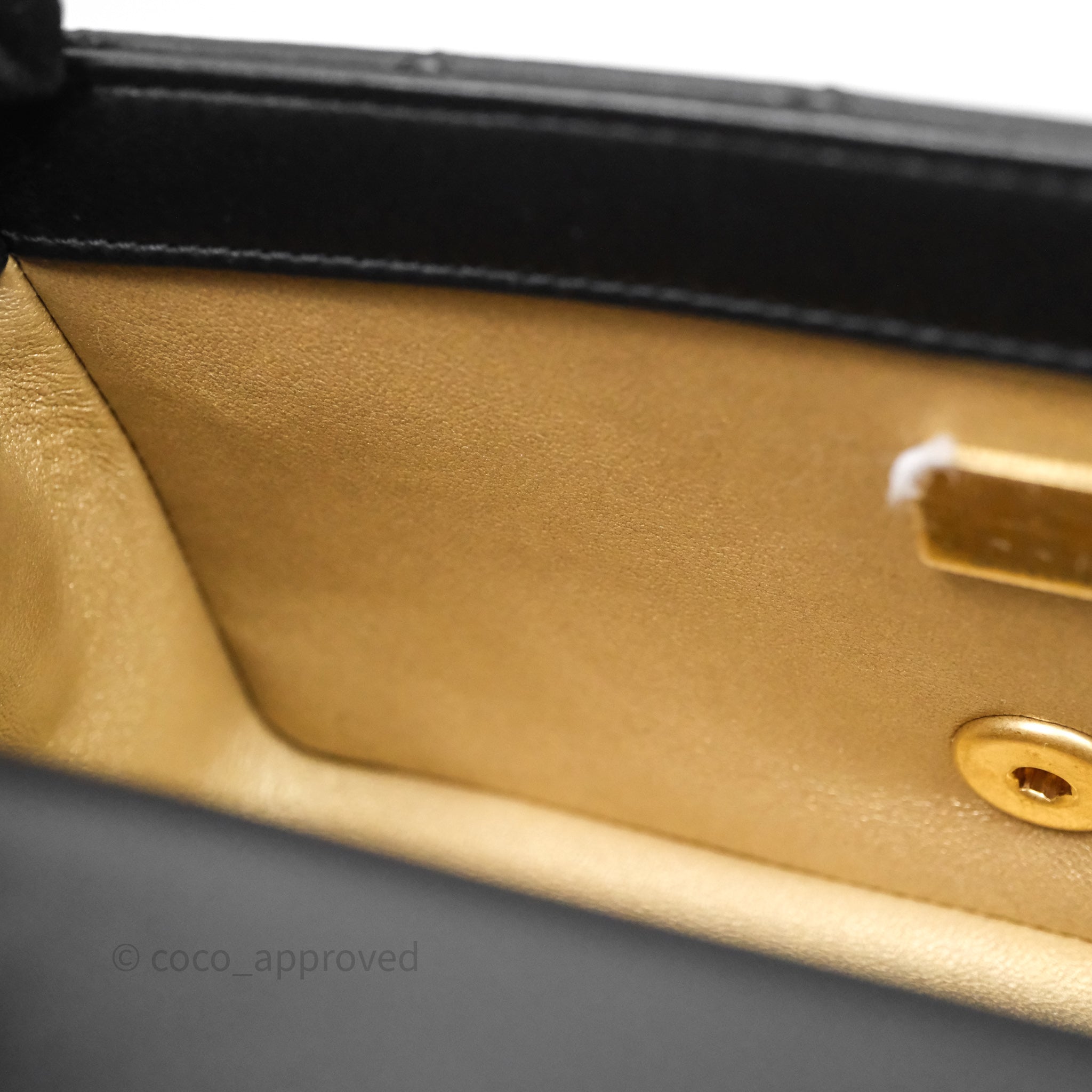 Chanel Mini Rectangular Flap with Camellia Adjustable Chain Black