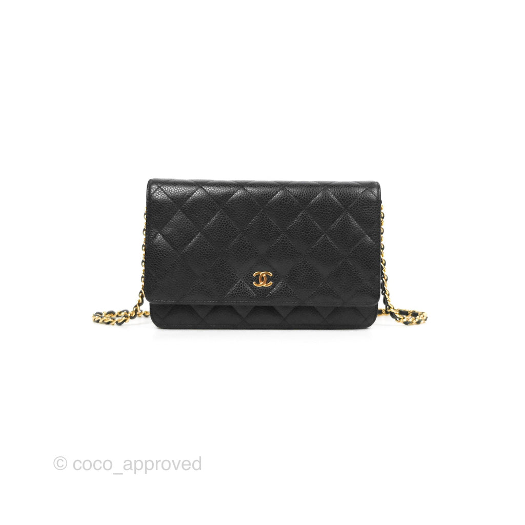 Chanel Classic Quilted WOC Black Caviar Gold Hardware