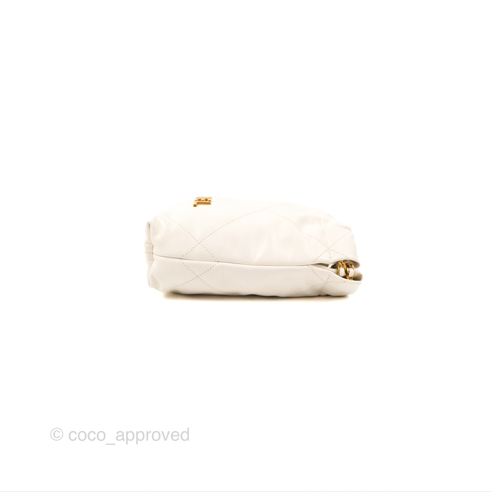 Chanel 22 Mini Bag White Shiny Crumpled Calfskin – Coco Approved