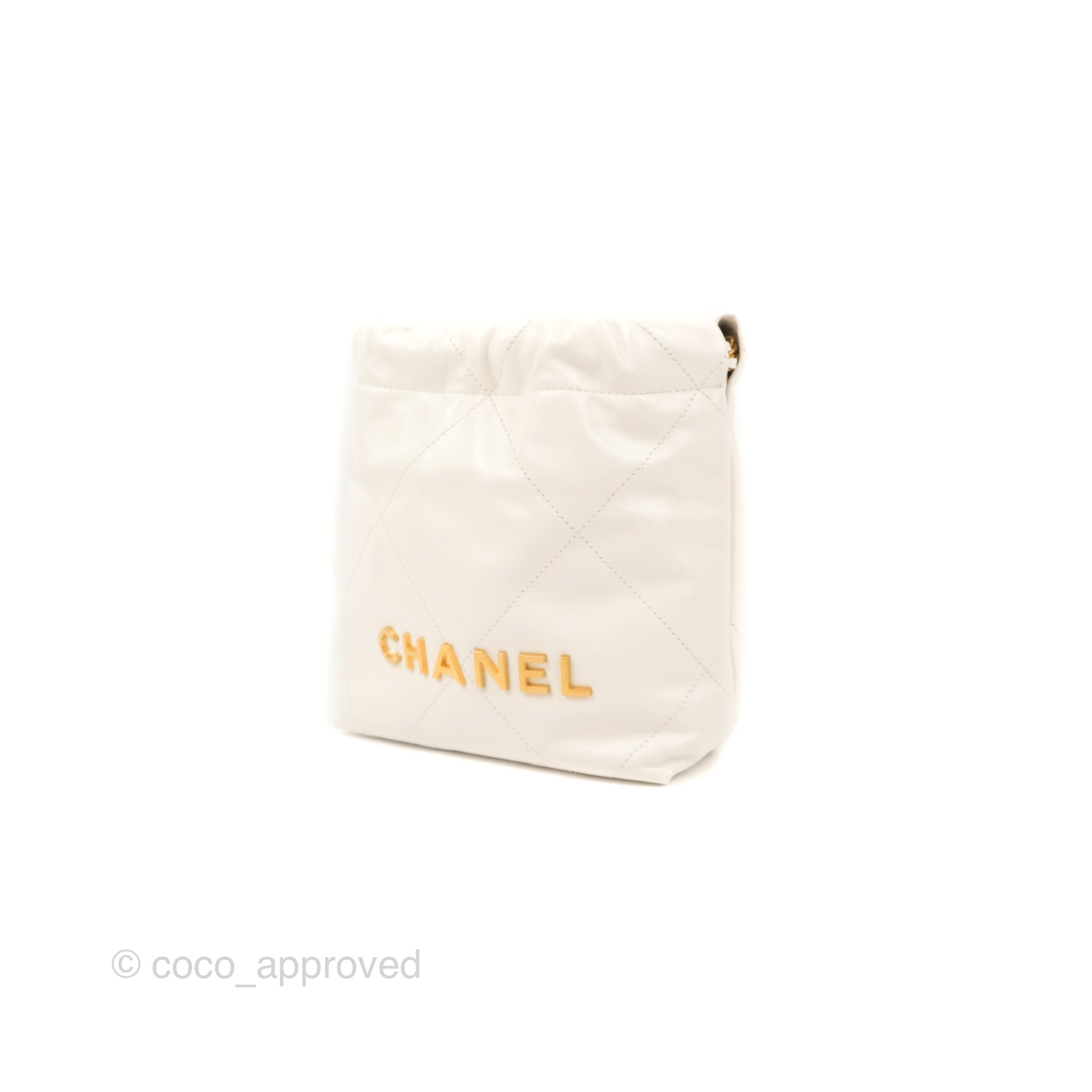 Chanel 22 Mini Bag with Pearl Chain Black Shiny Crumpled Calfskin – Coco  Approved Studio