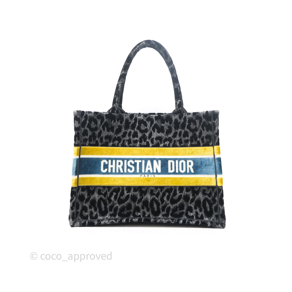 Christian Dior Christian Dior Leopard Velvet Book Tote