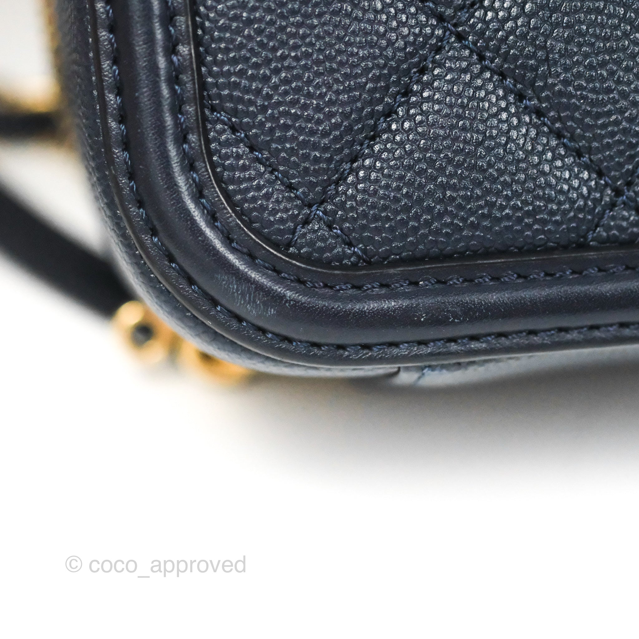 Chanel Black Quilted Grained Calfskin Double Zip Filigree Clutch