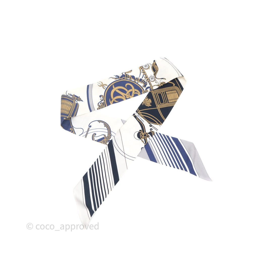 Hermes Ex-Libris Silk Twilly
