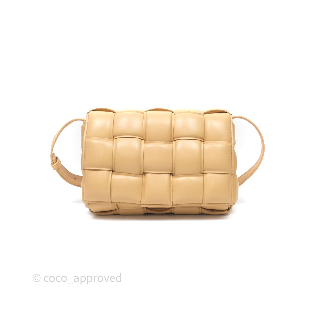 Bottega Veneta Padded Cassette Beige Lambskin