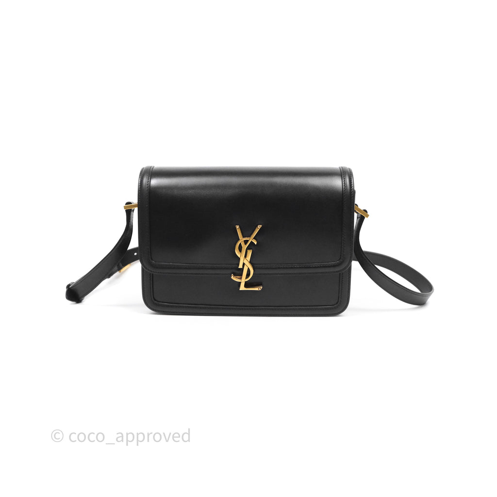 Saint Laurent Medium Black Solferino Bag Gold Hardware