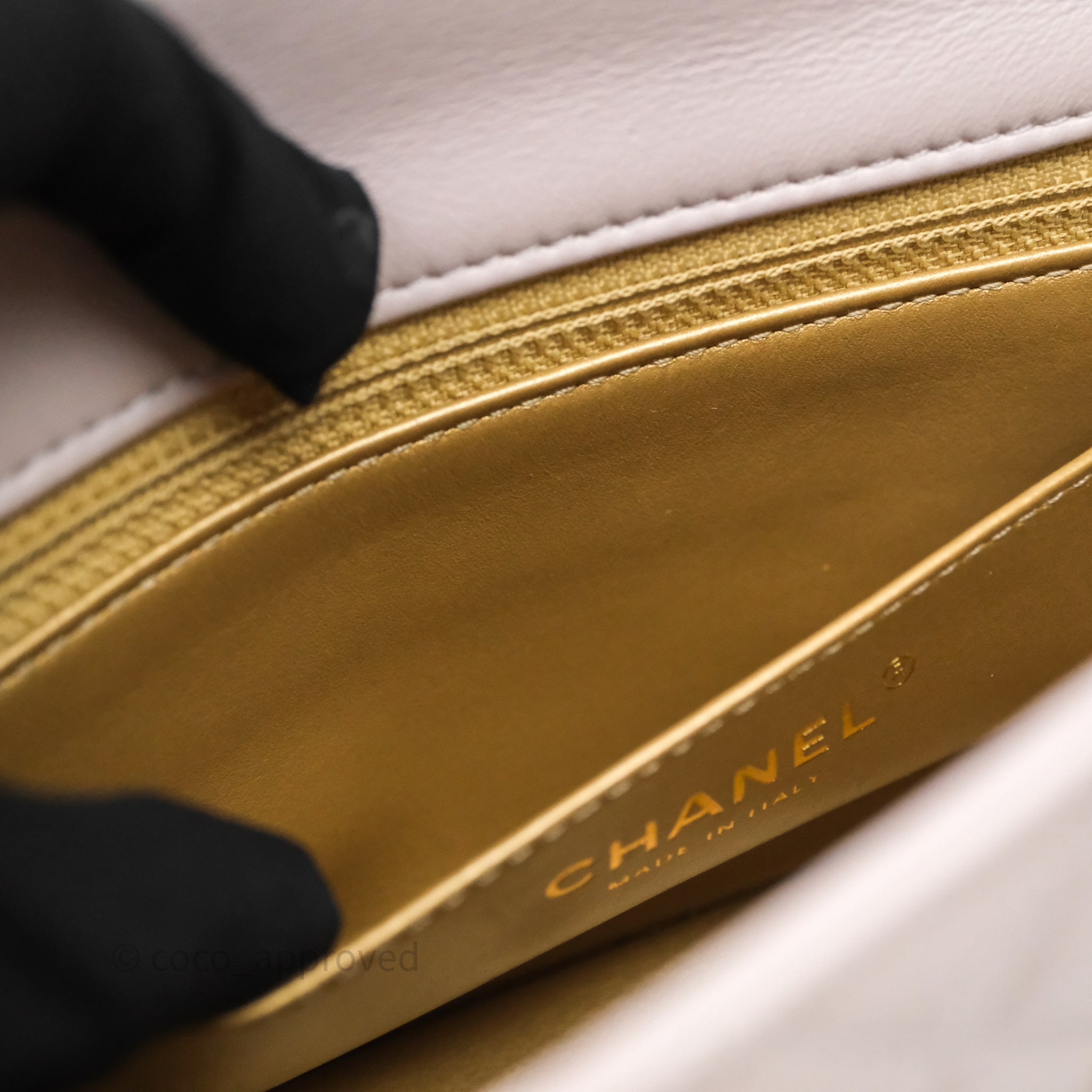 Chanel Mini Rectangular Pearl Crush Quilted Light Purple Lambskin