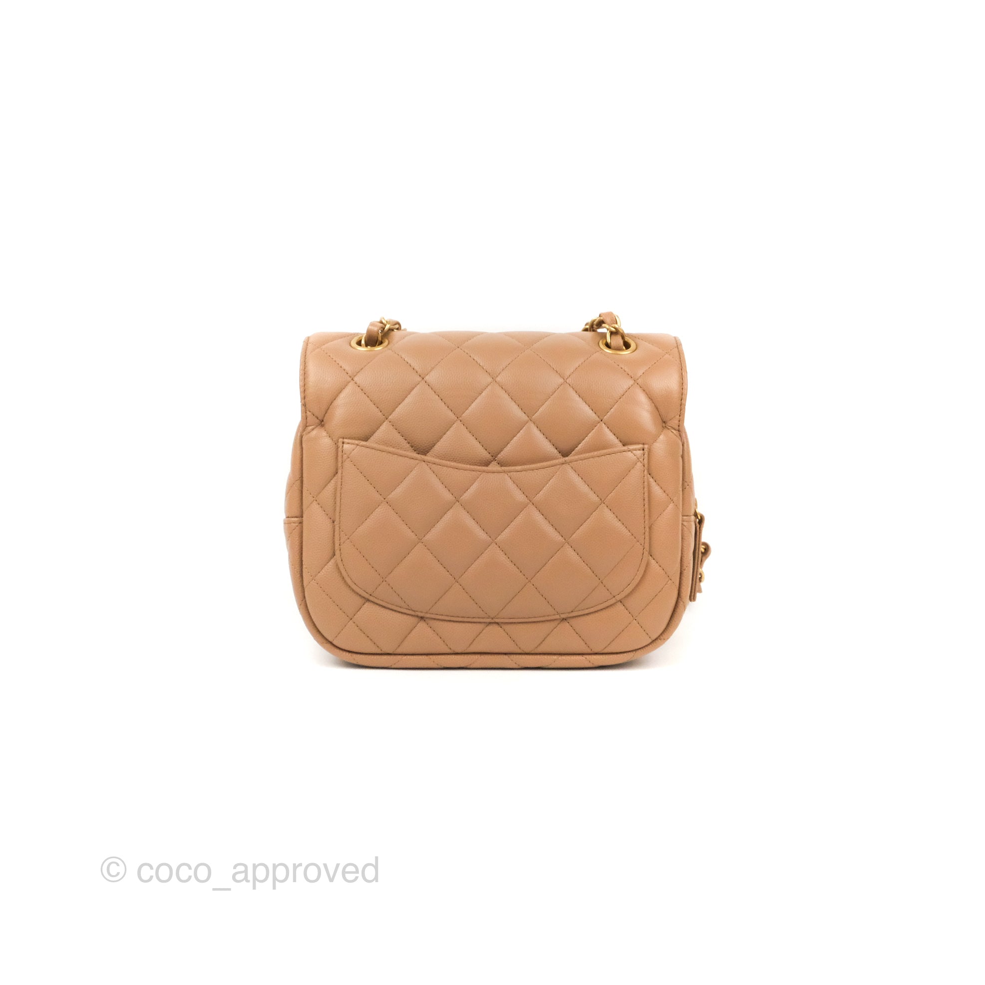 Chanel Small Flap Bag Dark Beige Caviar Gold Hardware 22K – Coco Approved  Studio