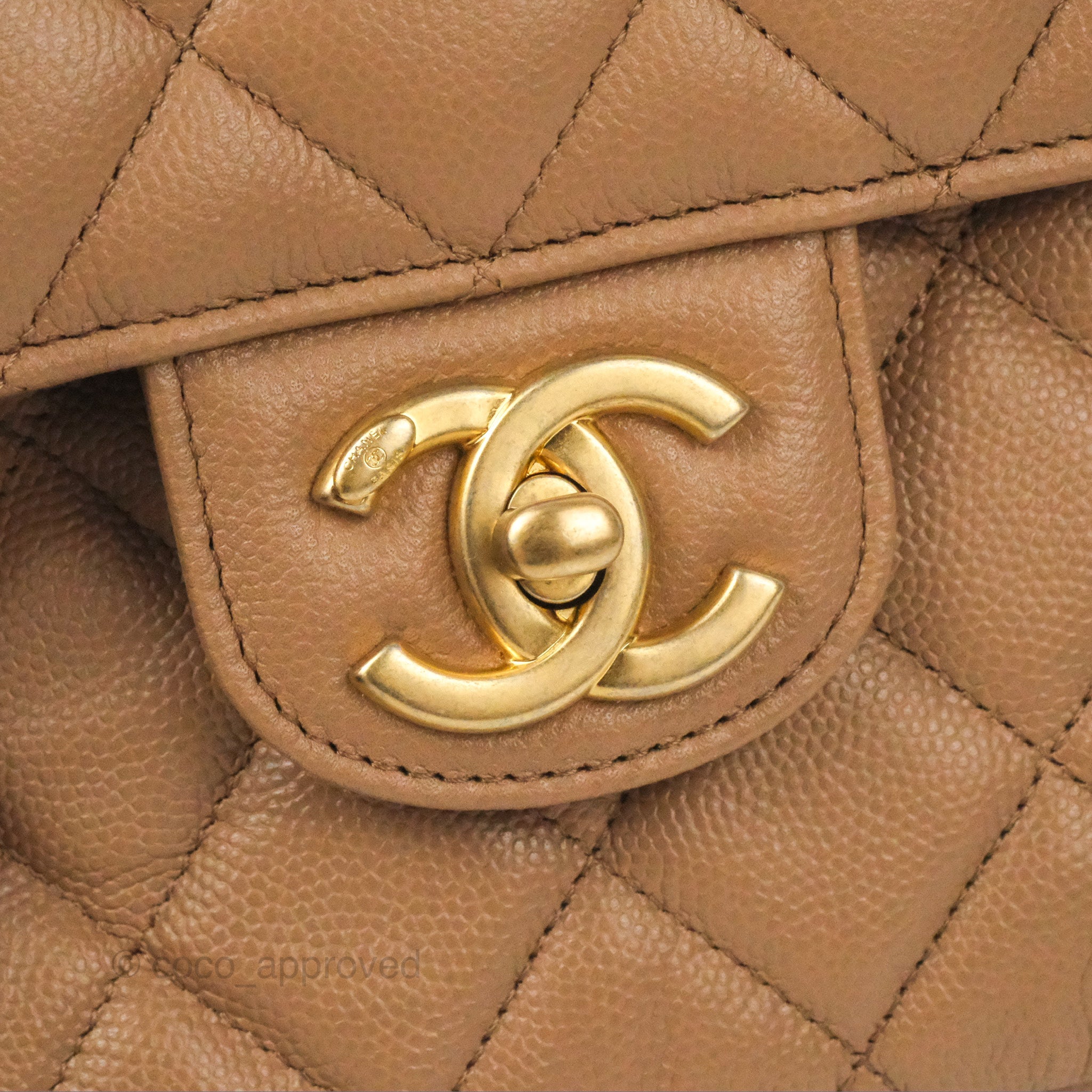 CHANEL 22K Dark Beige Caviar Small Coco First Microchipped Gold Hardwa –  AYAINLOVE CURATED LUXURIES