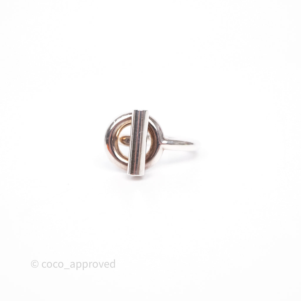 Hermès Echappee Ring Medium Model Sterling Silver Size 53