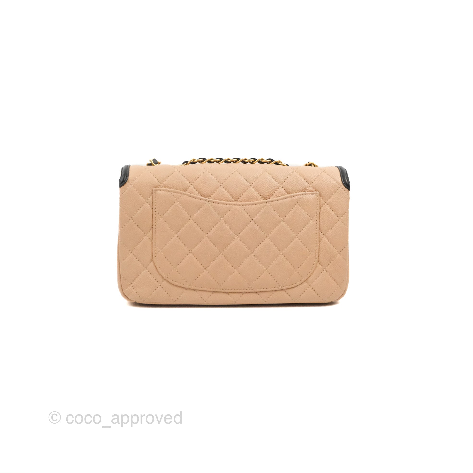 Chanel Quilted Medium CC Filigree Flap Beige Black Caviar – Coco Approved  Studio
